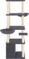 vidaXL - Kattenmeubel - met - sisal - krabpalen - 147 - cm - donkergrijs