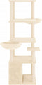 vidaXL - Kattenmeubel - met - sisal - krabpalen - 147 - cm - crèmekleurig