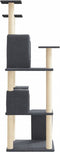 vidaXL - Kattenmeubel - met - sisal - krabpalen - 153 - cm - donkergrijs