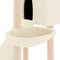 vidaXL - Kattenmeubel - met - sisal - krabpalen - 153 - cm - crèmekleurig