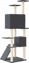 vidaXL - Kattenmeubel - met - sisal - krabpalen - 153 - cm - donkergrijs