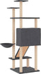 vidaXL - Kattenmeubel - met - sisal - krabpalen - 153 - cm - donkergrijs