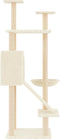 vidaXL - Kattenmeubel - met - sisal - krabpalen - 153 - cm - crèmekleurig