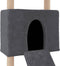 vidaXL - Kattenmeubel - met - sisal - krabpalen - 153 - cm - donkergrijs