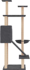 vidaXL - Kattenmeubel - met - sisal - krabpalen - 153 - cm - donkergrijs