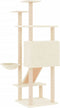 vidaXL - Kattenmeubel - met - sisal - krabpalen - 153 - cm - crèmekleurig