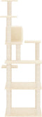 vidaXL - Kattenmeubel - met - sisal - krabpalen - 153 - cm - lichtgrijs