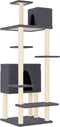 vidaXL - Kattenmeubel - met - sisal - krabpalen - 154 - cm - donkergrijs