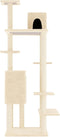 vidaXL - Kattenmeubel - met - sisal - krabpalen - 154 - cm - crèmekleurig