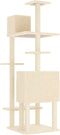 vidaXL - Kattenmeubel - met - sisal - krabpalen - 154 - cm - crèmekleurig