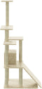 vidaXL - Kattenmeubel - met - sisal - krabpalen - 155 - cm - lichtgrijs