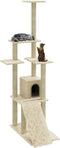 vidaXL - Kattenmeubel - met - sisal - krabpalen - 155 - cm - crèmekleurig