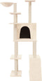vidaXL - Kattenmeubel - met - sisal - krabpalen - 166 - cm - donkergrijs