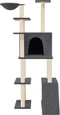 vidaXL - Kattenmeubel - met - sisal - krabpalen - 166 - cm - donkergrijs