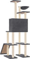 vidaXL - Kattenmeubel - met - sisal - krabpalen - 166 - cm - donkergrijs