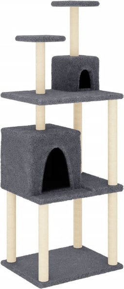 vidaXL - Kattenmeubel - met - sisal - krabpalen - 167 - cm - donkergrijs