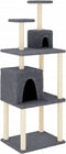vidaXL - Kattenmeubel - met - sisal - krabpalen - 167 - cm - donkergrijs