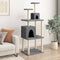 vidaXL - Kattenmeubel - met - sisal - krabpalen - 167 - cm - donkergrijs