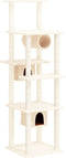 vidaXL - Kattenmeubel - met - sisal - krabpalen - 169 - cm - crèmekleurig
