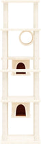 vidaXL - Kattenmeubel - met - sisal - krabpalen - 169 - cm - crèmekleurig