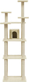 vidaXL - Kattenmeubel - met - sisal - krabpalen - 171 - cm - lichtgrijs