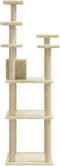 vidaXL - Kattenmeubel - met - sisal - krabpalen - 171 - cm - lichtgrijs