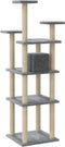 vidaXL - Kattenmeubel - met - sisal - krabpalen - 171 - cm - lichtgrijs