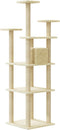 vidaXL - Kattenmeubel - met - sisal - krabpalen - 171 - cm - lichtgrijs