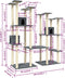 vidaXL - Kattenmeubel - met - sisal - krabpalen - 174 - cm - donkergrijs