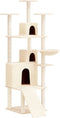vidaXL - Kattenmeubel - met - sisal - krabpalen - 175 - cm - crèmekleurig