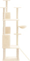 vidaXL - Kattenmeubel - met - sisal - krabpalen - 175 - cm - crèmekleurig