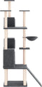 vidaXL - Kattenmeubel - met - sisal - krabpalen - 175 - cm - donkergrijs