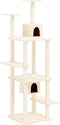 vidaXL - Kattenmeubel - met - sisal - krabpalen - 176 - cm - crèmekleurig
