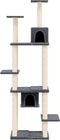 vidaXL - Kattenmeubel - met - sisal - krabpalen - 176 - cm - crèmekleurig