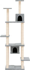 vidaXL - Kattenmeubel - met - sisal - krabpalen - 176 - cm - lichtgrijs