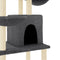 vidaXL - Kattenmeubel - met - sisal - krabpalen - 180 - cm - donkergrijs