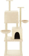 vidaXL - Kattenmeubel - met - sisal - krabpalen - 180 - cm - crèmekleurig