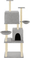 vidaXL - Kattenmeubel - met - sisal - krabpalen - 180 - cm - lichtgrijs