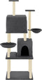 vidaXL - Kattenmeubel - met - sisal - krabpalen - 180 - cm - donkergrijs