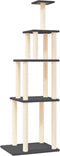 vidaXL - Kattenmeubel - met - sisal - krabpalen - 183 - cm - donkergrijs