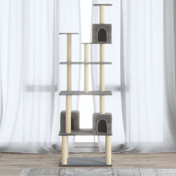 vidaXL - Kattenmeubel - met - sisal - krabpalen - 188 - cm - crèmekleurig