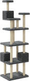 vidaXL - Kattenmeubel - met - sisal - krabpalen - 188 - cm - donkergrijs