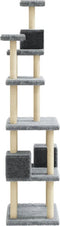 vidaXL - Kattenmeubel - met - sisal - krabpalen - 188 - cm - lichtgrijs