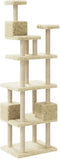 vidaXL - Kattenmeubel - met - sisal - krabpalen - 188 - cm - crèmekleurig