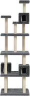 vidaXL - Kattenmeubel - met - sisal - krabpalen - 188 - cm - donkergrijs