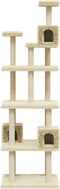 vidaXL - Kattenmeubel - met - sisal - krabpalen - 188 - cm - crèmekleurig