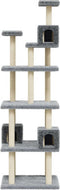 vidaXL - Kattenmeubel - met - sisal - krabpalen - 188 - cm - lichtgrijs