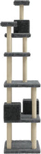 vidaXL - Kattenmeubel - met - sisal - krabpalen - 188 - cm - donkergrijs