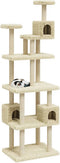 vidaXL - Kattenmeubel - met - sisal - krabpalen - 188 - cm - lichtgrijs