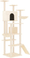 vidaXL - Kattenmeubel - met - sisal - krabpalen - 191 - cm - crèmekleurig